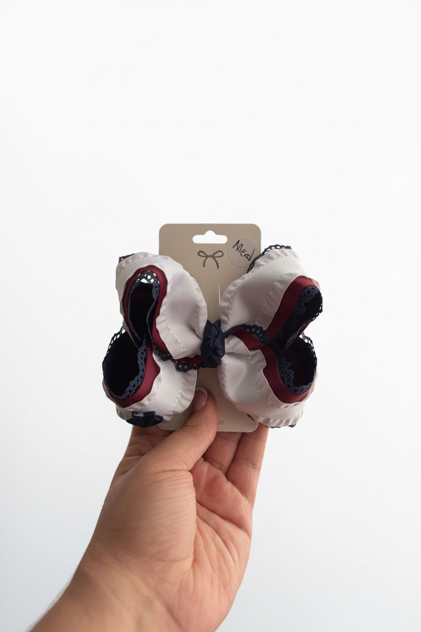 Maroon, White & Navy medium